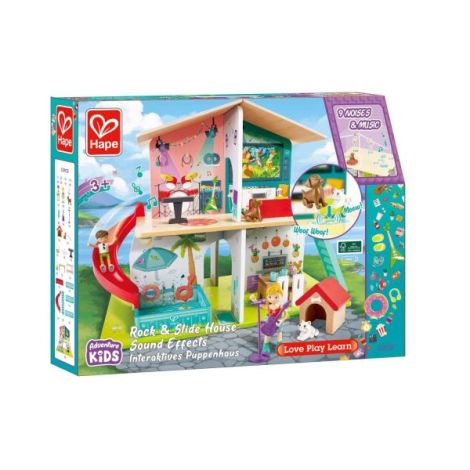 Jucarie - Casuta de papusi cu mobila (8 camere si 9 efecte muzicale) - imagine 9